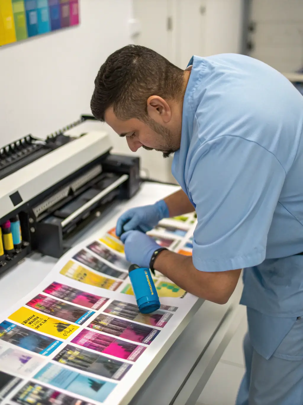 A Canon printer being serviced by a certified technician, showcasing the expertise and care in maintenance.